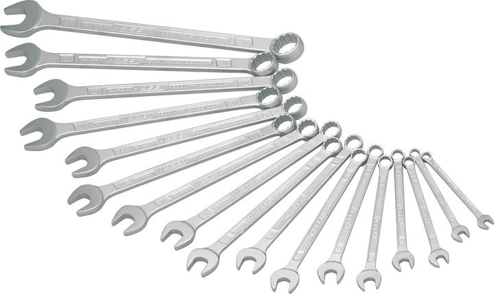 Produktbild HAZET Ring-Maulschlüssel Satz 600N/17N (10 mm, 11 mm, 12 mm, 13 mm, 14 mm, 15 mm, 16 mm, 17 mm, 18 mm, 19 mm, 21 mm, 22 mm, 24 mm, 27 mm, 7 mm, 8 mm, 9 mm)