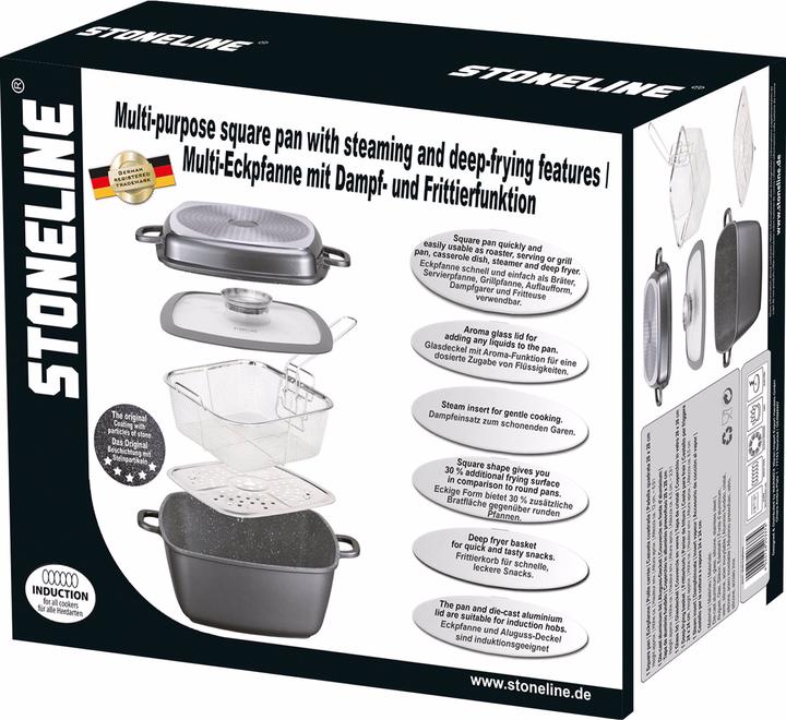 Produktbild Stoneline Classic (Bräter + Schmortopf, Bratpfanne, Grillpfanne, Dampfkochtopf, Pfannenset + Topfset)