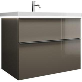 burgbad, Badmöbelset, Eqio Keramik-Waschtisch inklusive Waschtischunterschrank und LED-Waschtischunterschrankbeleu