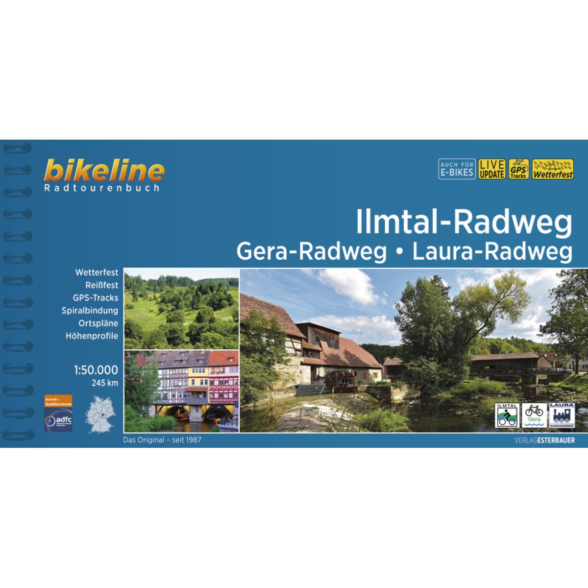 Ilmtal-Radweg • Gera-Radweg • Laura-Radweg, Landkarte