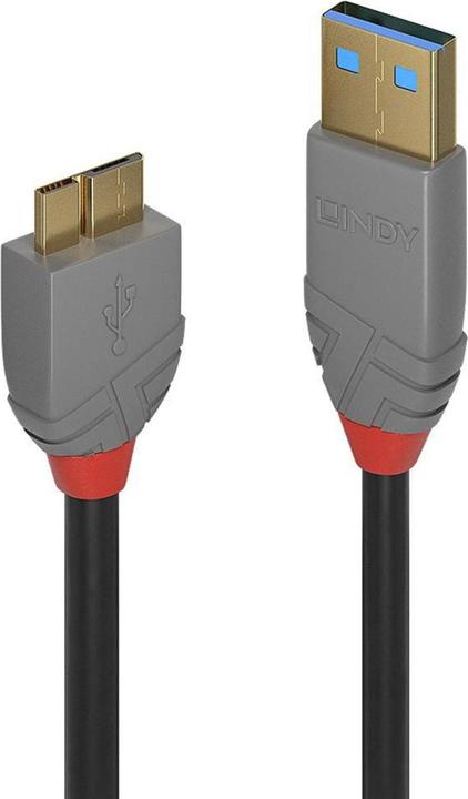 Actual product image Lindy USB A to Micro B (3 m, USB 3.0)