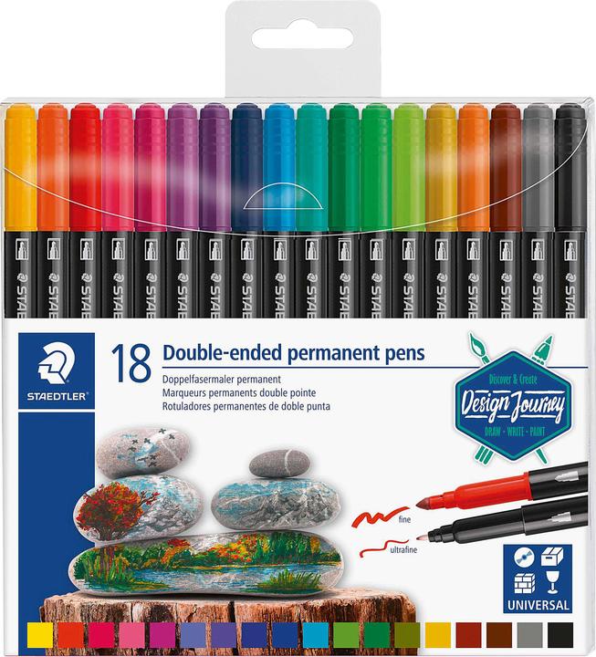 Staedtler Vezelpennen (Veelkleurig, 18 x)