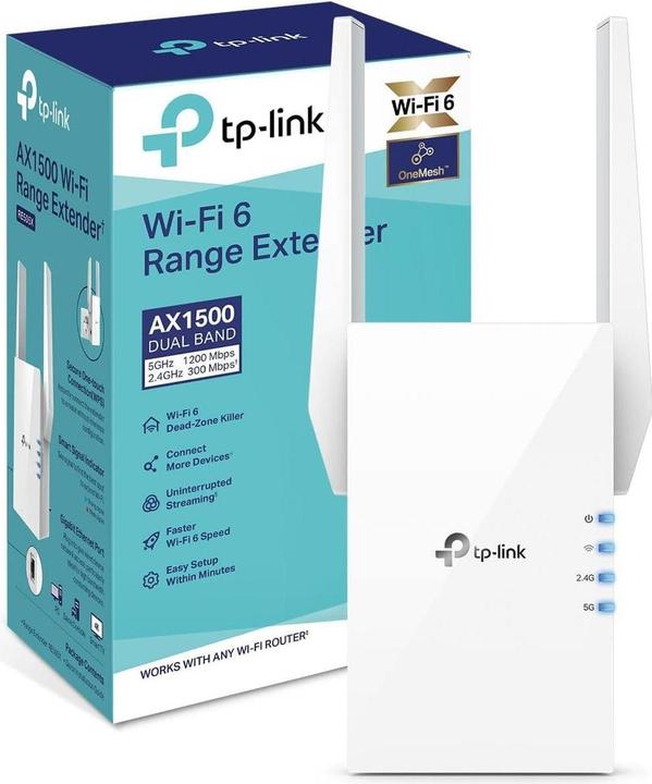 Produktbild TP-Link RE505X Wi-Fi 6 WLAN Repeater AX1500 (1200 Mbit/s, 300 Mbit/s)