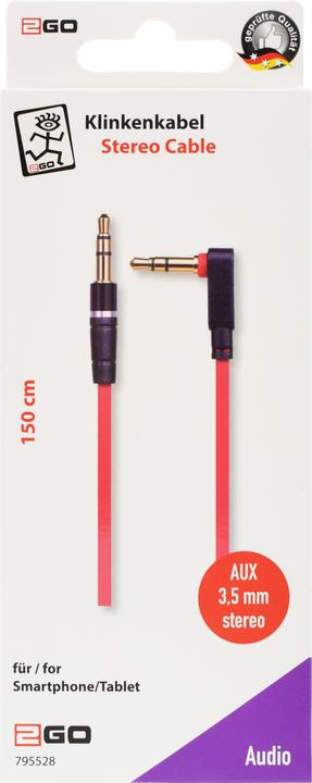 Produktbild 2GO 795528 Audio-Kabel (1.50 m, 3.5mm Klinke (AUX))