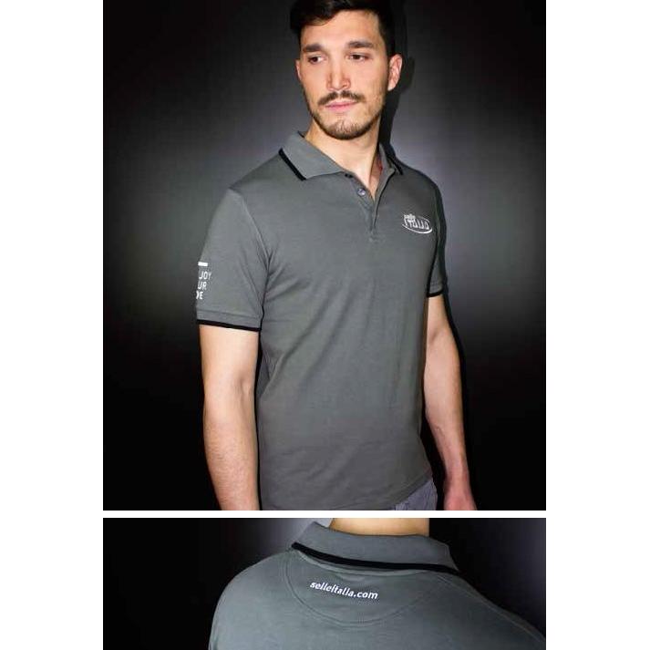 Selle Italia, Herren, Shirt, Polo-T-Shirt Antracite Grau M, Grau, (M)