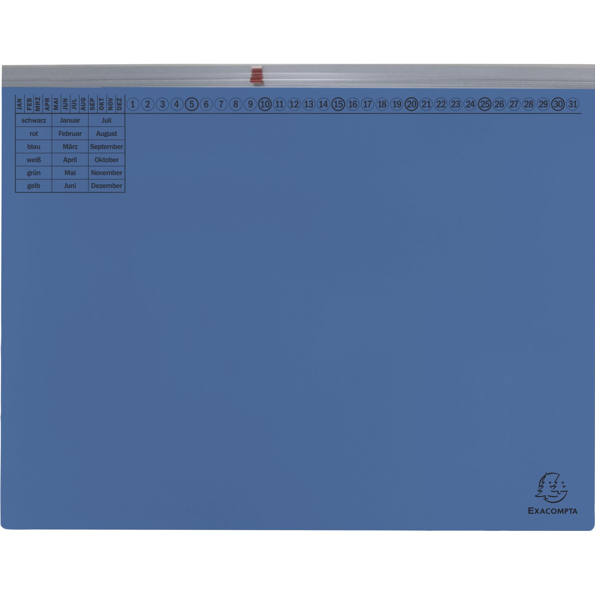 Exacompta, Mappe, 25 Hängehefter Exaflex Karton blau 1 x kaufmännische Heftung (A4, 200 x)