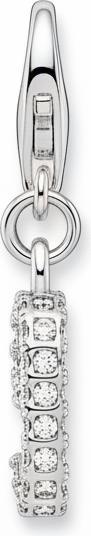 Actual product image Thomas Sabo Charm pendant number 9 with white silver stones (925 sterling silver)