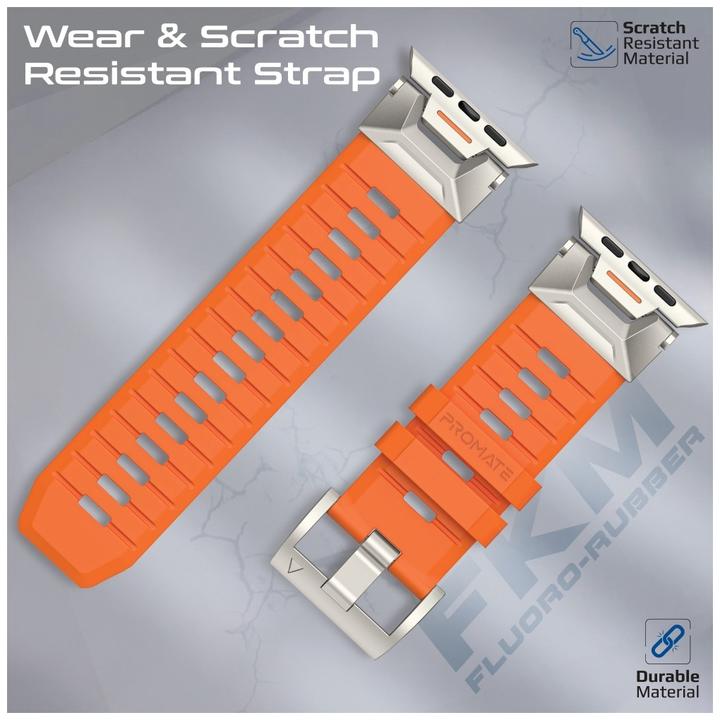 Image du produit ProMate SilicaBand-Pro OR Apple Watch Armband (42 mm, 44 mm, 45 mm, 49 mm, Caoutchouc fluoré)