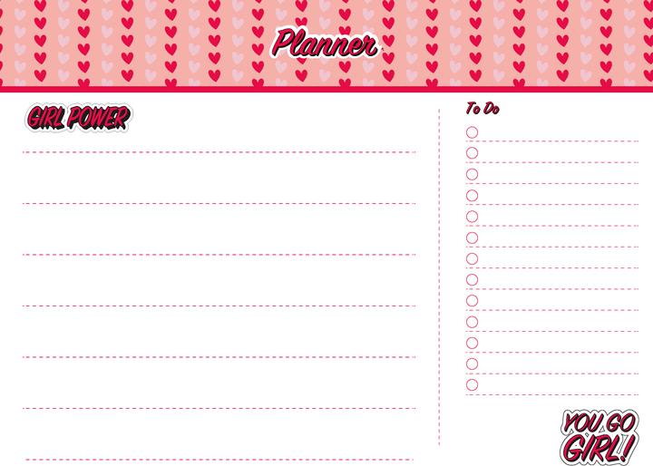 Ancor Desk Planners 40x30 B'LOG GIRL POWER (30 x 40 cm)