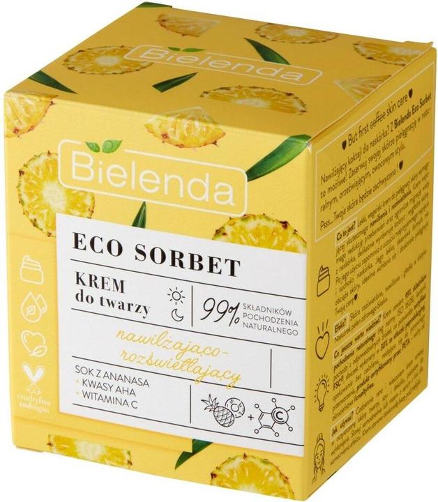 Produktbild Bielenda BIELENDA Eco Sorbet nawilżająco-rozświetlający krem do twarzy Ananas 50ml (Körpercreme, 50 ml)