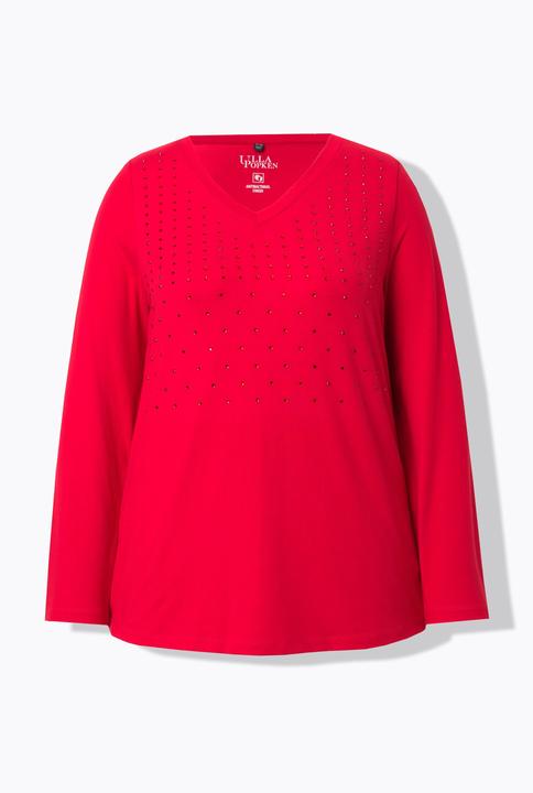 Produktbild Ulla Popken Langarmshirt, antibakteriell, V-Ausschnitt, Langarm (62)