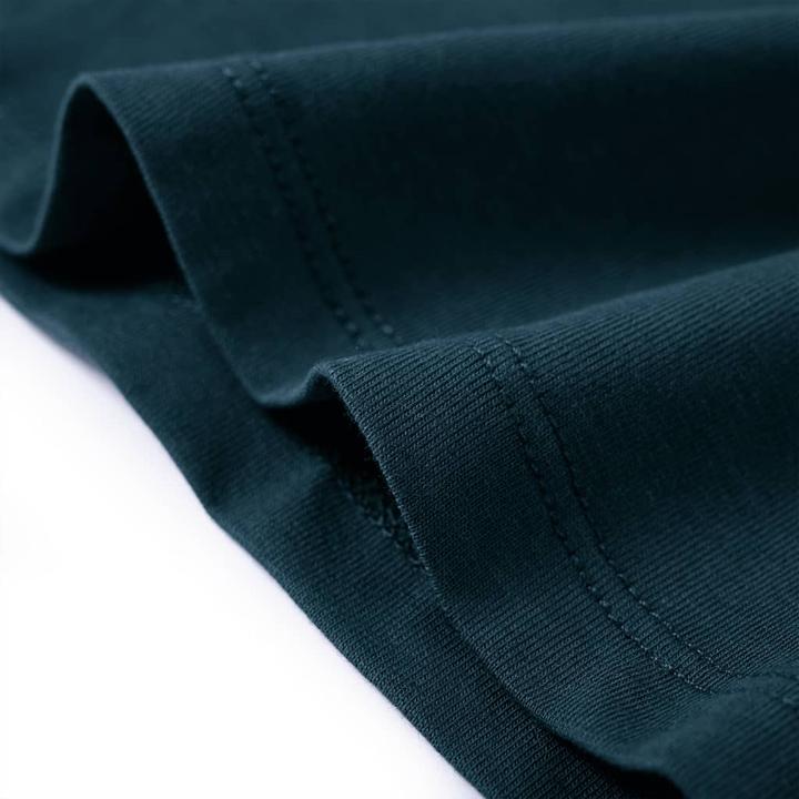 Produktbild vidaXL Kinder-Langarmshirt Dunkelgrün 92,Material: 95 % Baumwolle (92)