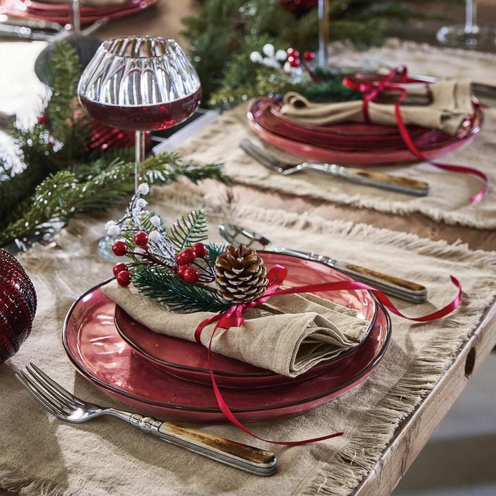 Actual product image Loberon Tableware Set of 30 Biarré red (30 pcs.)