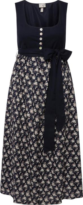 Ulla Popken Costume traditionnel tyrolien, motif floral, encolure carrée, sans manches (48)