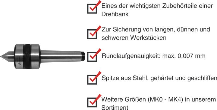 Produktbild Paulimot Mitlaufende Körnerspitze MK4