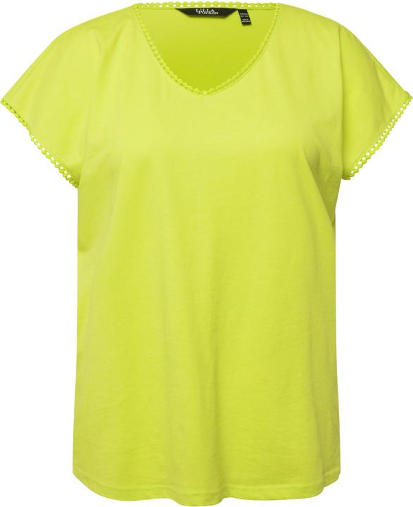Immagine prodotto Ulla Popken T-shirt dal taglio oversize con passamano, scollo a V e mezze maniche (46, 48)
