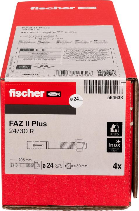 Produktbild Fischer Bolzenanker FAZ II Plus 24/30 R (4 Stk.)
