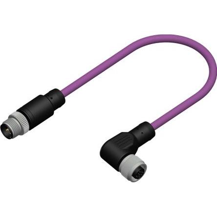 Rs Pro konfektioniertes Sensorkabel 4-adrig, Buchs, Elektronikkabel + Stecker, Violett