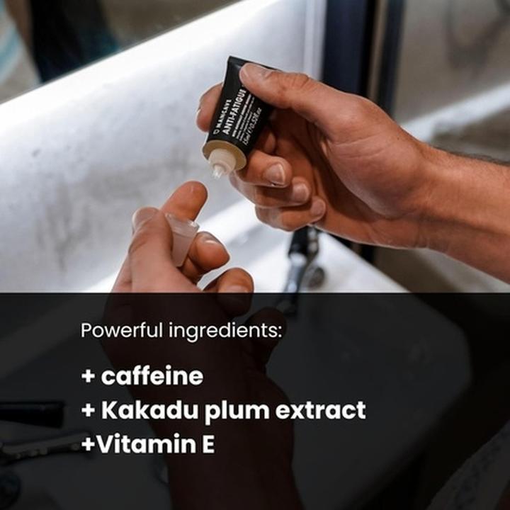 Produktbild ManCave Koffein & Vitamin E Anti-Müdigkeit Augengel 15ml - Made in England (Augenpflege Gel, 15 ml, Tag)