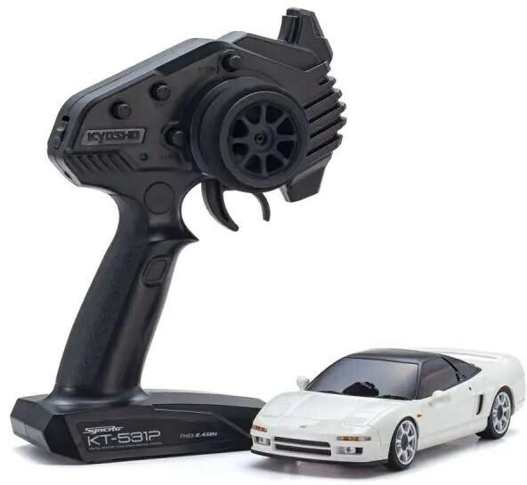 Actual product image Kyosho Mini-Z MR-03 Honda NSX White, ARTR, 1:27 (ARR Almost Ready to Run)