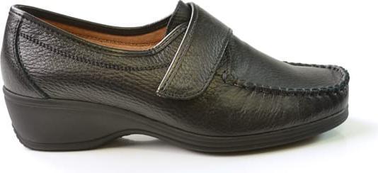 Image du produit Stile Di Vita Mocassin En Cuir Graine Avec Velcro, Talon Compense (41)