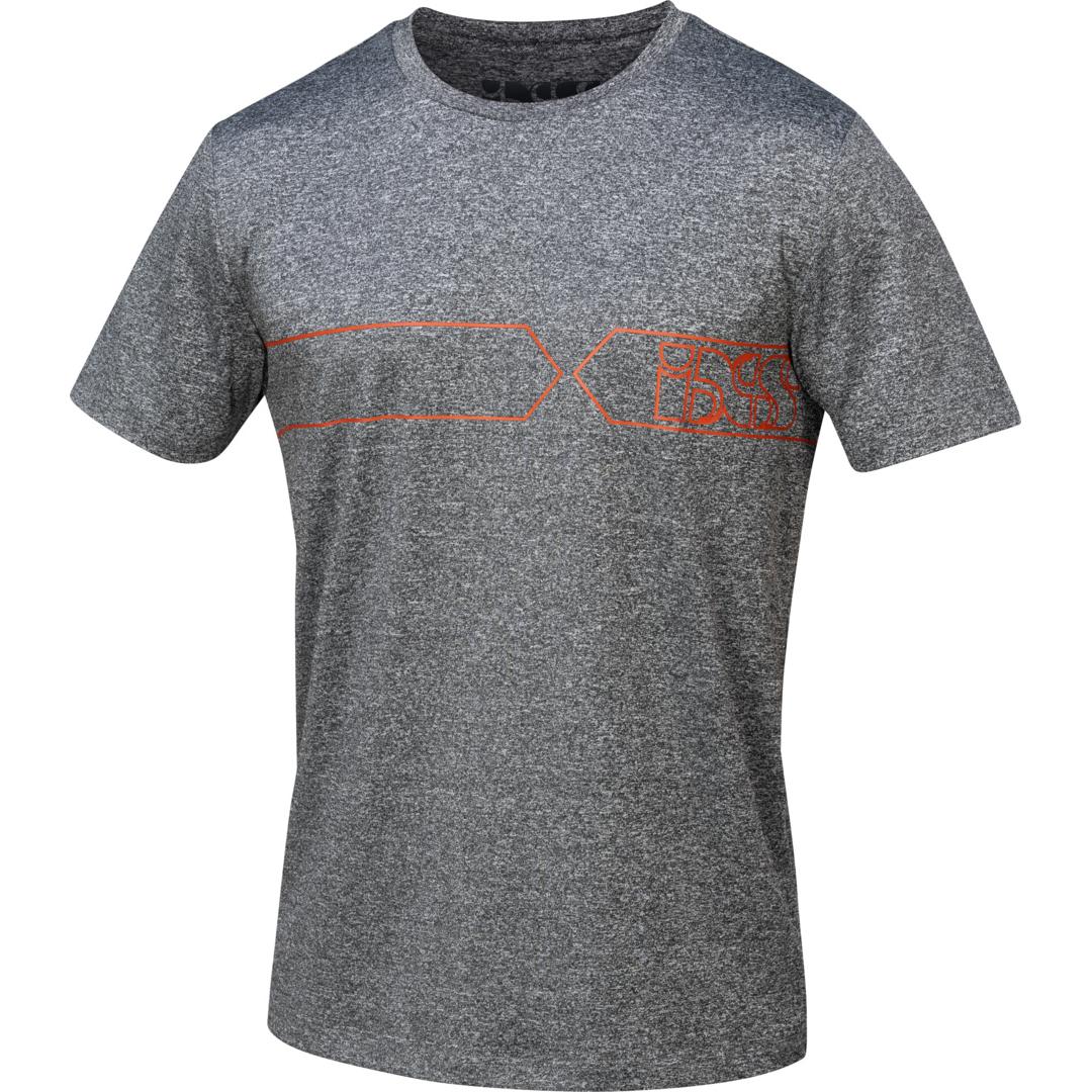 iXS, Unisex, Shirt, T-Shirt Team Function, Grau, Rot, (L)