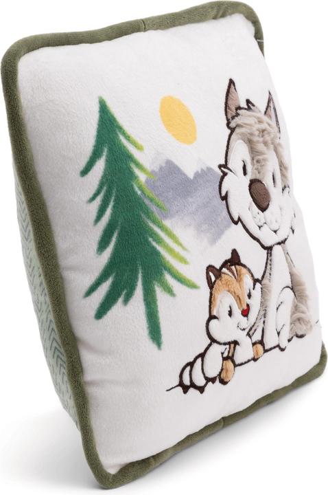 Actual product image NICI 49955 Pillow Wolf Winny & Chipmunk Jojo 25x25cm (25 x 25 cm)