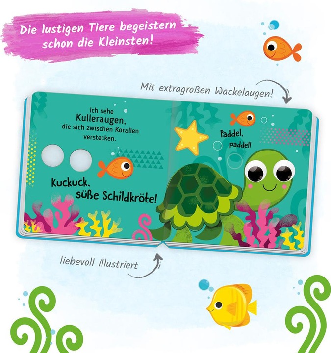 Produktbild Pappenbuch mit Kulleraugen Mein Kulleraugenbuch Meerestiere (Deutsch, Trötsch Verlag GmbH & Co. KG, 2023)