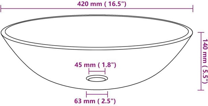 Immagine prodotto vidaXL Waschbecken (420 mm, 420 mm)