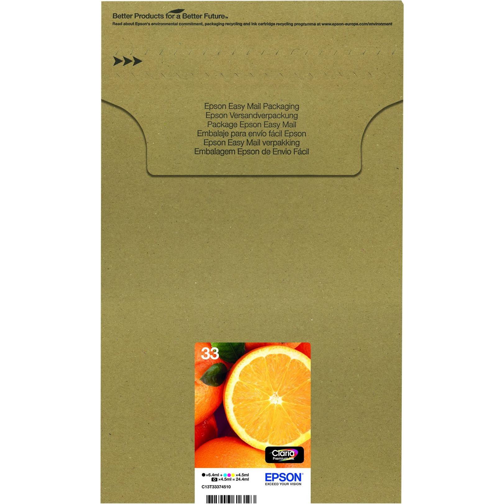 Epson, Druckerpatrone, Ink/33 Oranges 4.5ml CMYPk 6.4ml BK (BK)