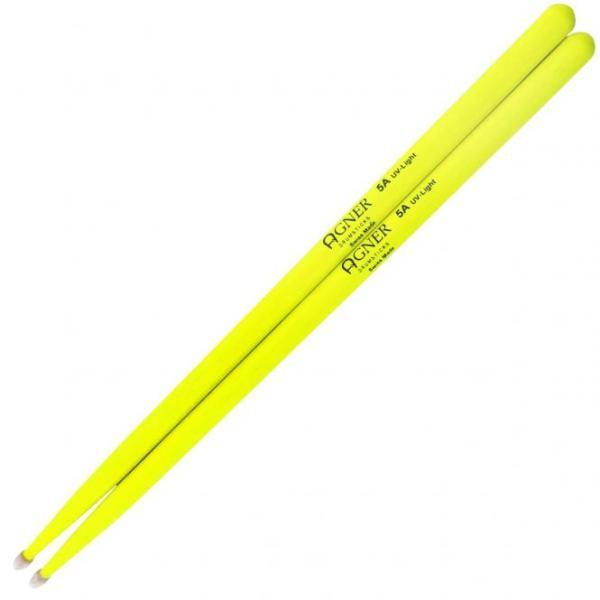 Actual product image Agner 5 A UV Light Sticks Yellow with keepdrum 5A (Drum set)