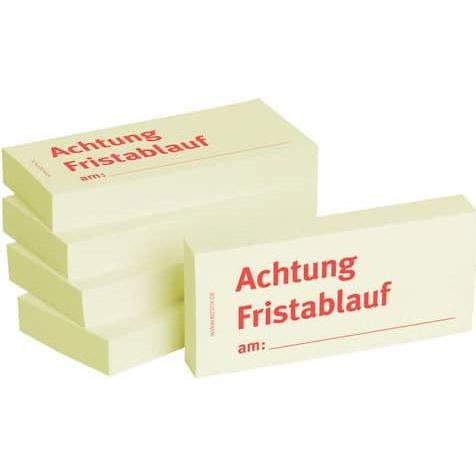 Bizstix, Haftnotiz, Notiz 'Fristablauf am' 75x35mm