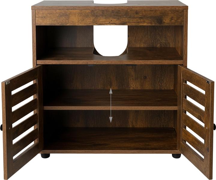 Produktbild Relaxdays Waschbeckenunterschrank Lamellentüren