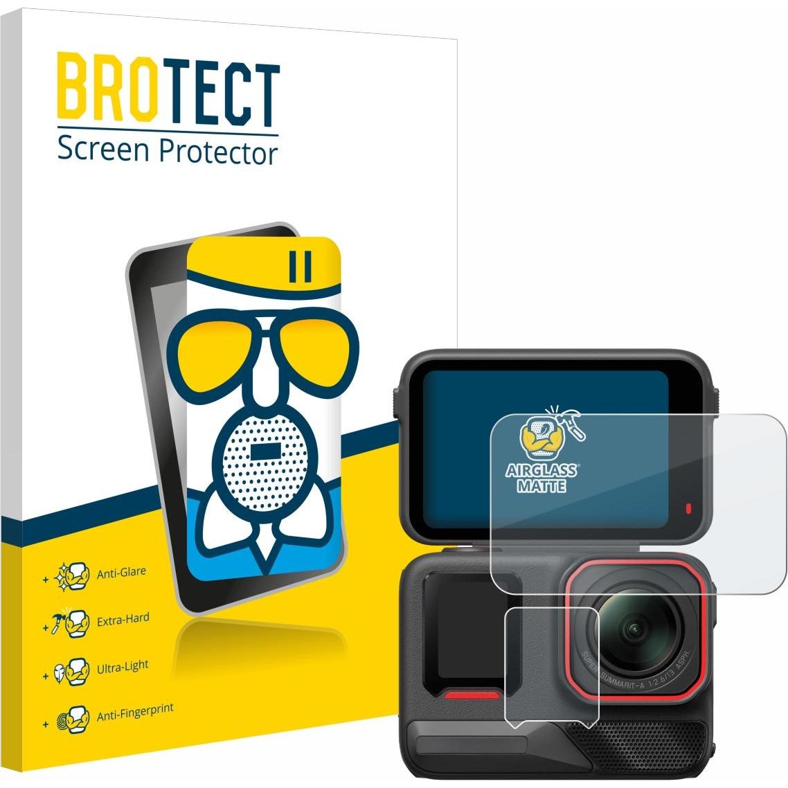 BROTECT Schutzglas Schutzfolie Glas Folie Displayschutz matt, Action Cam Zubehör