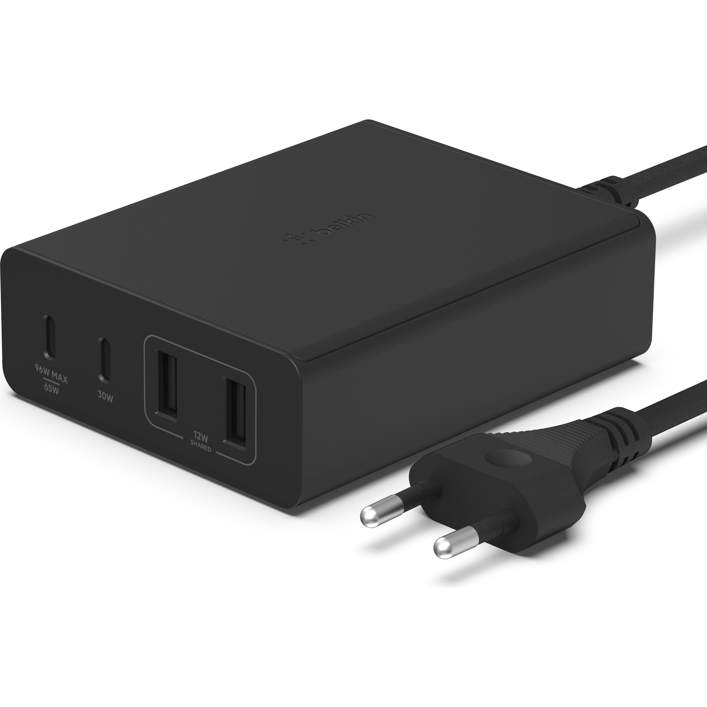 Belkin Boost Charge Pro 4-Port GaN Charger (108 W), USB Ladegerät, Schwarz