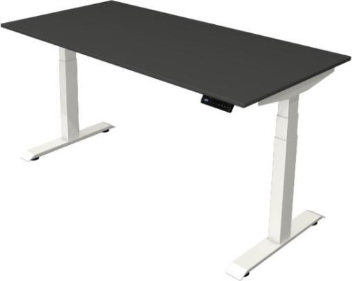 Image du produit Kerkmann Move 4 Bureau anthracite rectangulaire à hauteur réglable électriquement, piétement en T blanc