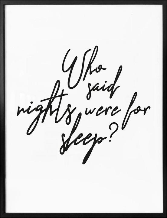 Image du produit Trenddeko Qui a dit que les nuits étaient faites pour dormir (50 x 60 cm)