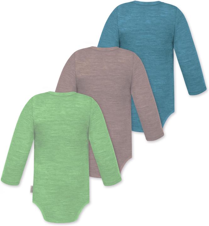 Produktbild Normani 3er Pack Baby Merino Langarmbody „Tuai" - 9403 (92)
