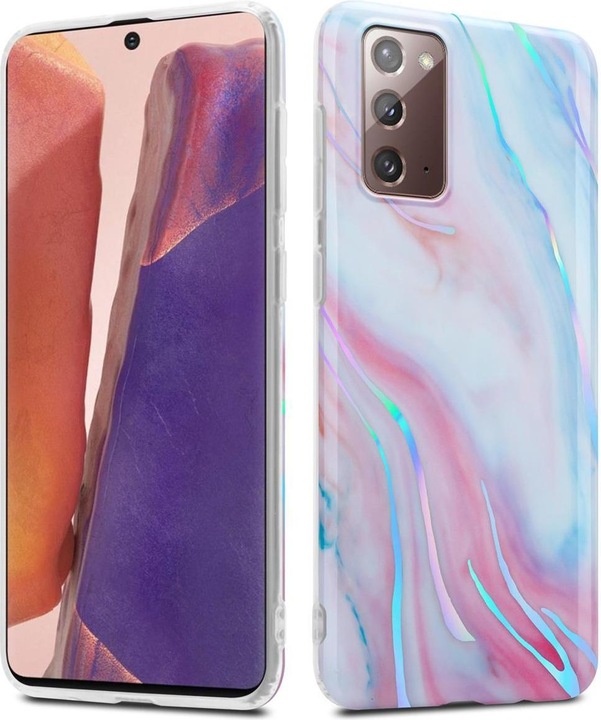 Actual product image Cadorabo IMD TPU Colorful Marble Cover (Samsung Galaxy Note 20)