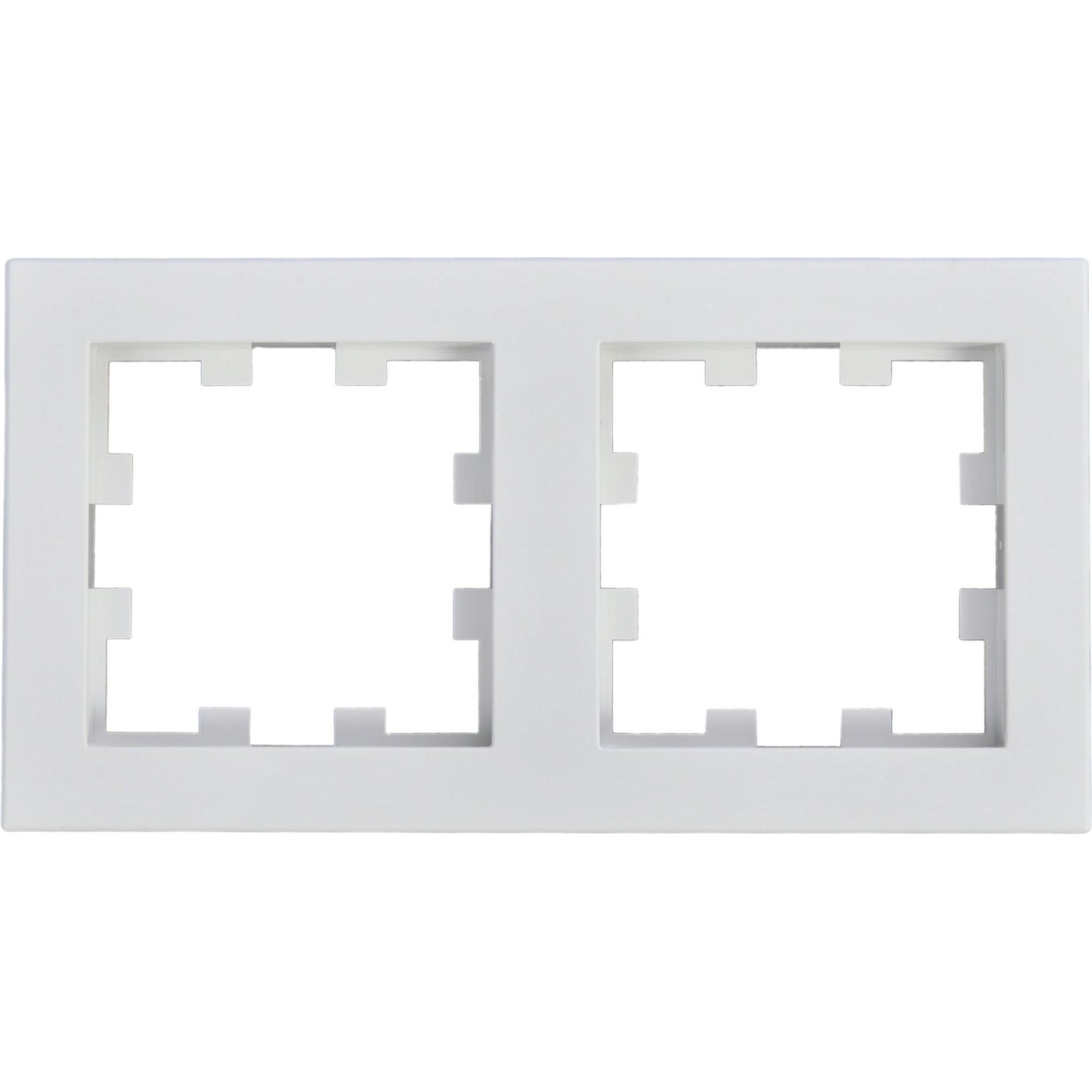 Panasonic, Zubehör Schalterprogramm, WDTF00022WHEU1 Karre Plus 55 Abdeckrahmen 2fach weiss