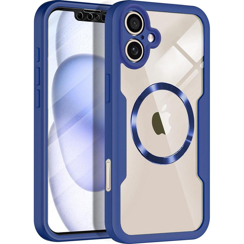 Techsuit - ColorVerse 360 MagSafe Series + Screen Protector - iPhone 17 - Blue (Apple iPhone 17), Cover smartphone, Blu