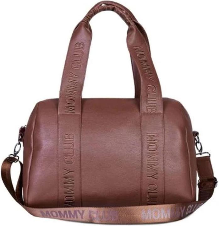 Actual product image Childhome Wickeltasche Mommy Club Signatur Leder dunkelbraun