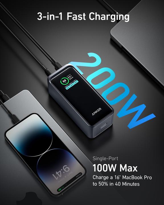Actual product image Anker Prime (20000 mAh, 200 W, 72 Wh)
