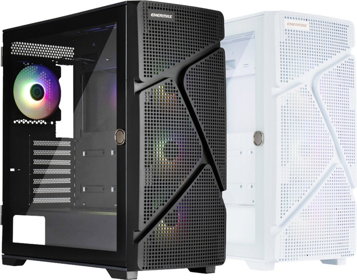 Produktbild Enermax MarbleShell MS21 ARGB (wei?, Tempered Glass) (Mini-ITX, mATX)
