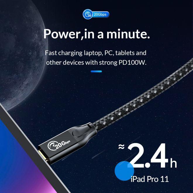 Produktbild Orico USB Typ-C Gen2 High Speed Data Cable (100W) (1 m, USB 3.2 Gen 2)