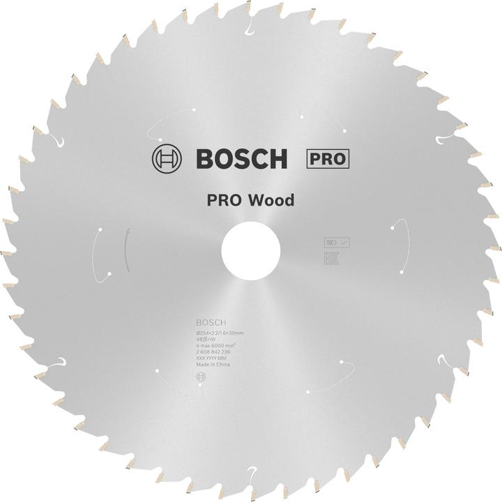 Actual product image Bosch Professional Zubehör PRO Wood cordless circular saw blade, 254 x 2.2 x 30 mm