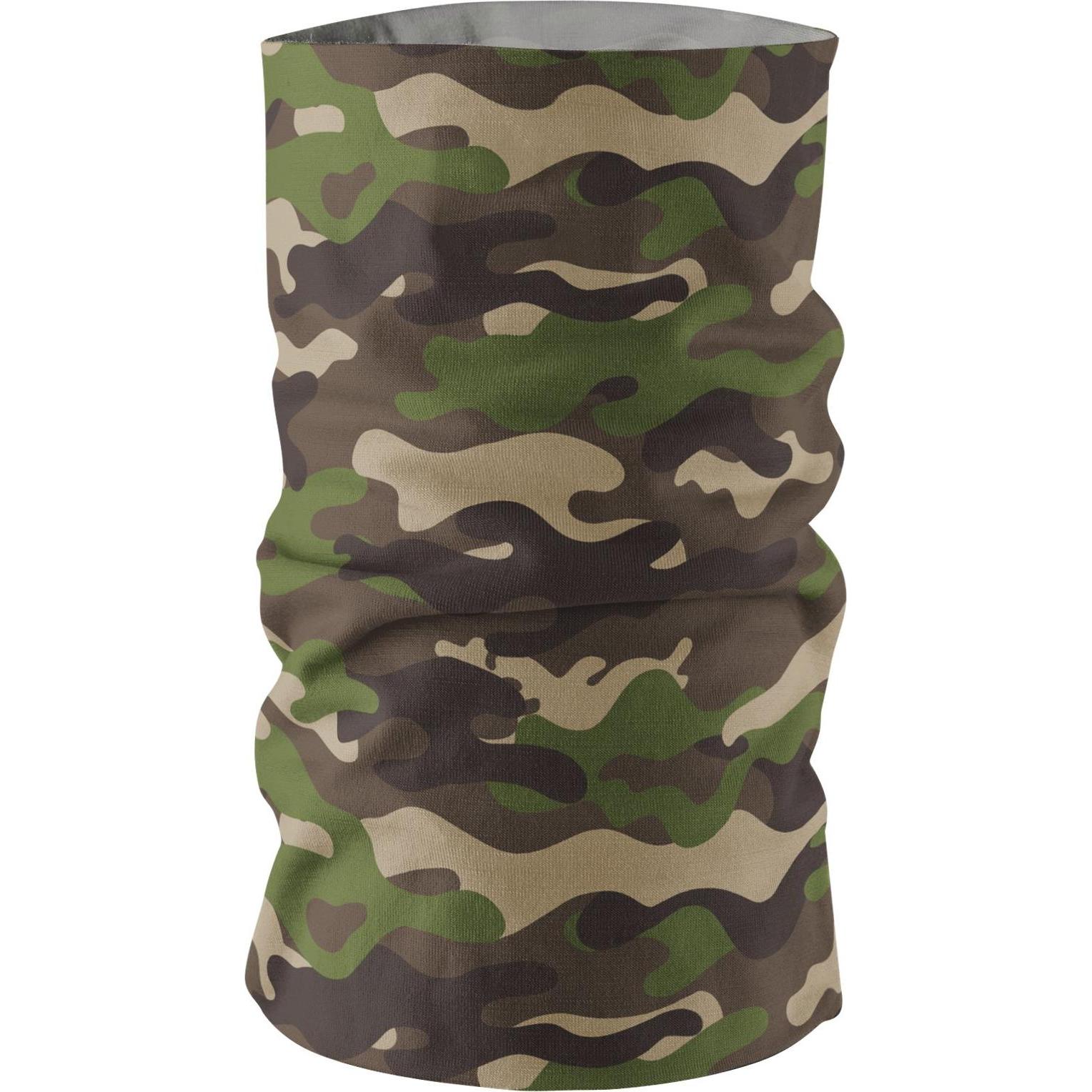 Maskworld, Herren, Sturmhaube + Halsschlauch, Schlauchschal Camouflage, Grün