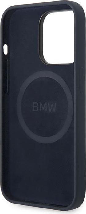 Productafbeelding BMW Hoesje BMHMP14XSILNA iPhone 14 Pro Max 6,7" granatowy/navy Silicone Metaal Logo MagSafe (Apple iPhone 14 Pro Max)