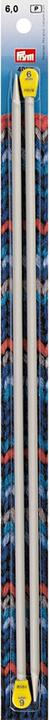 Produktbild Prym Stricknadeln 6.00 mm, Alu, 2 Stück, Grau