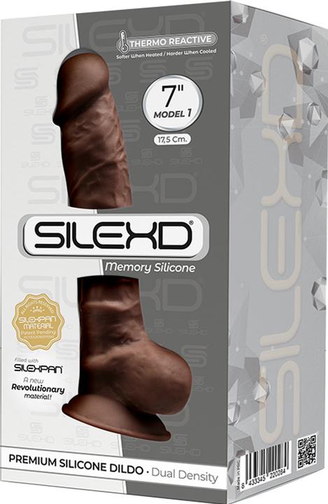 Actual product image Silexd MODEL 1 â€“ 7â€ BROWN 220284 FALLO REALISTICO NON VIBRANTE IN SILICONE TERMO REATTIVO 15 CM